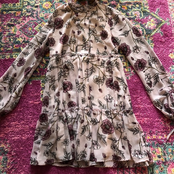 Lilac Ruffle Baby Doll Dress XS - Picture 2 of 8